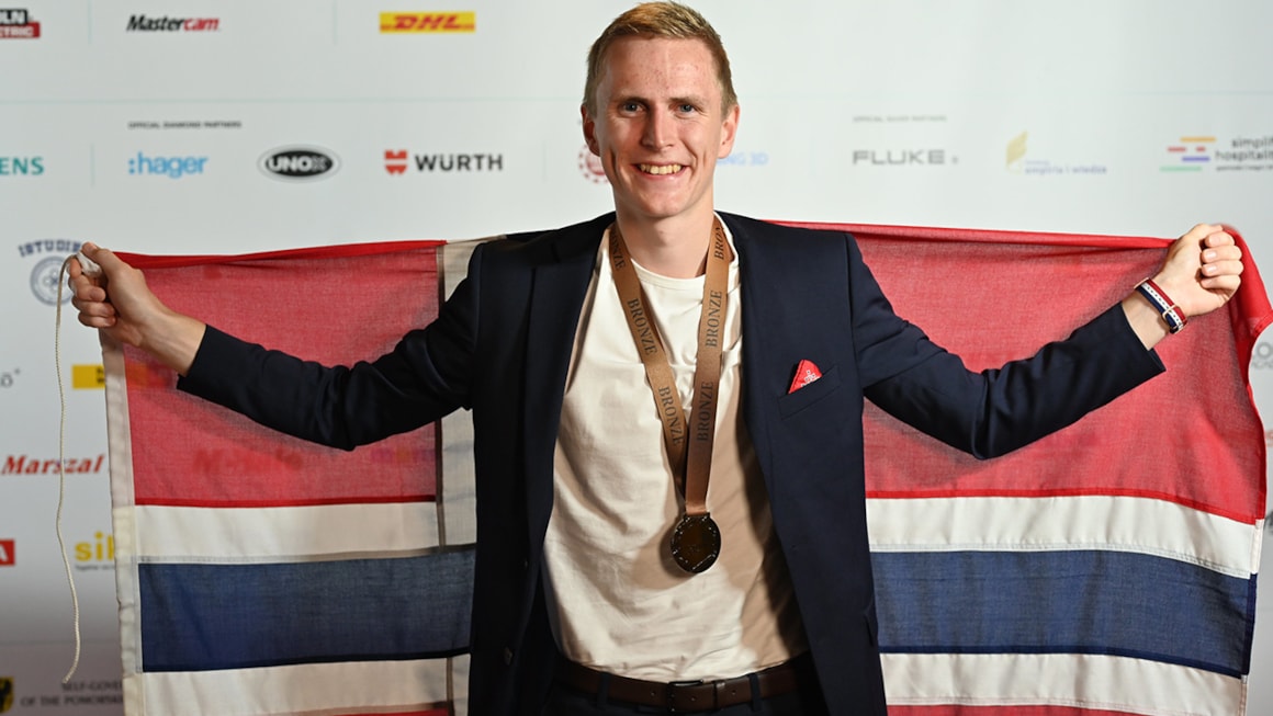 Fredrik Vehus Skjerve vant bronse under Yrkes-EM 2023.