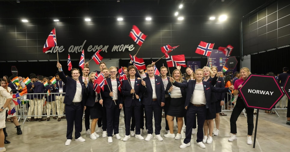 Det norske Yrkeslandslaget under Yrkes-VM 2024 i Lyon, Frankrike.